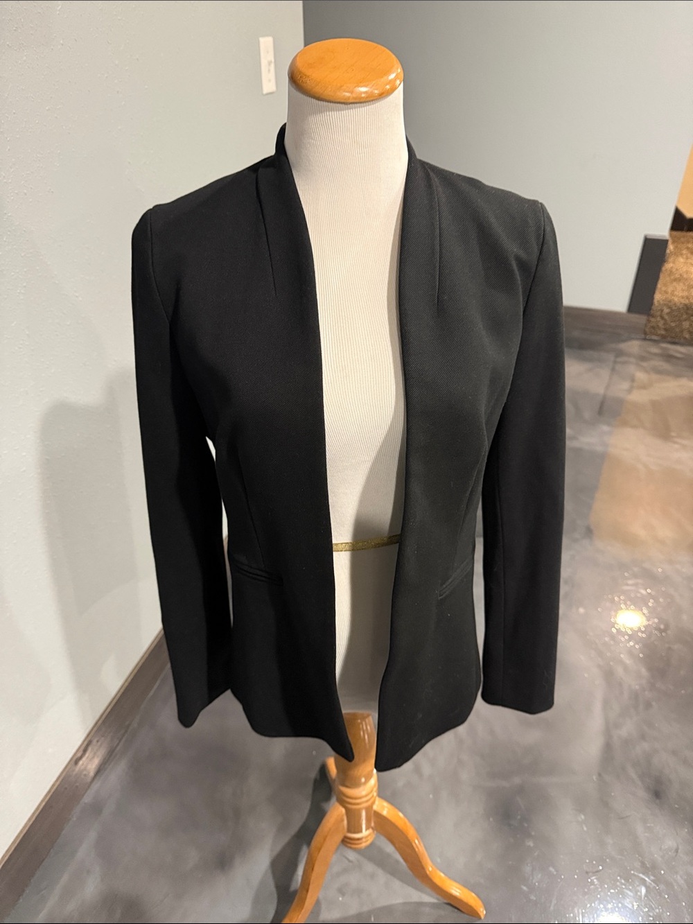 J. Crew Black Open-Front Minimalist Blazer